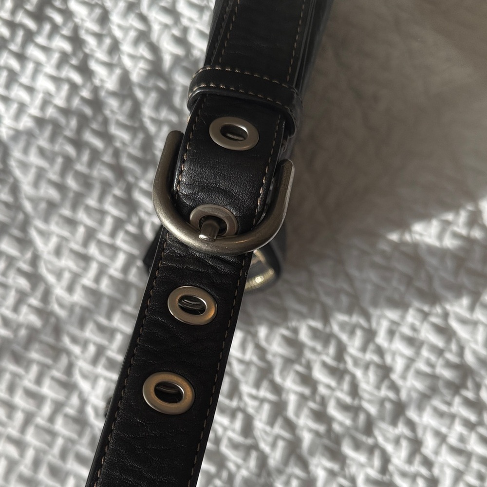 Coach Black Pebble Leather Shoulder Bag - Picture 5 of 9